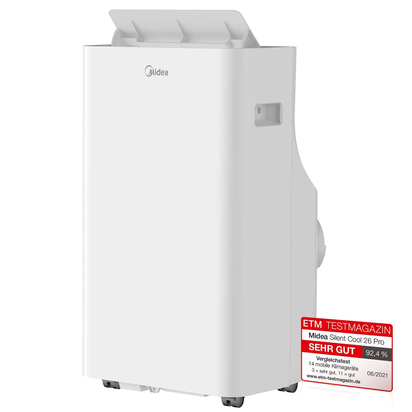 Midea Mobiles Klimagerät Silent Cool 26 Pro, 9000 BTU 2,6kW, Kühlen&Ventilieren&Entfeuchten, Raumgröße bis 88m³(33㎡)