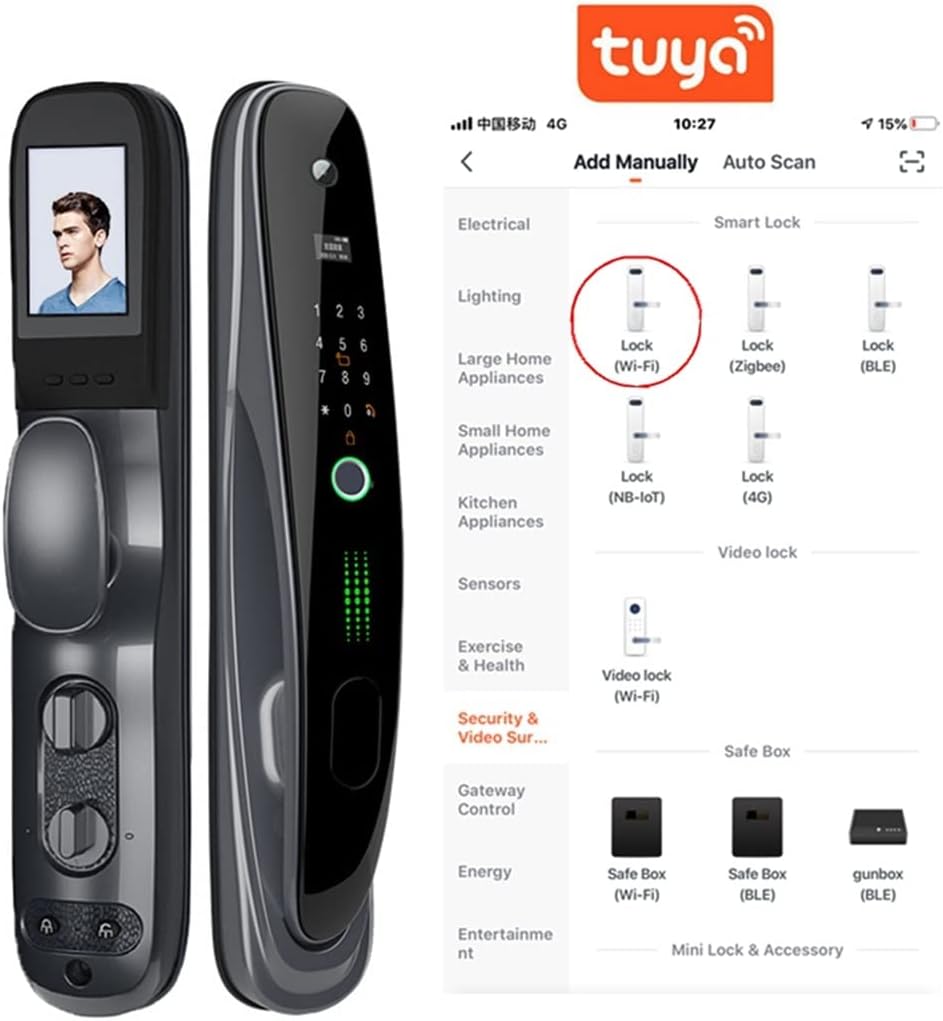 Smart Lock with Welcome Home Security Saying Digital Print Visual Photo (30 x 240 mm) Octopus Feet