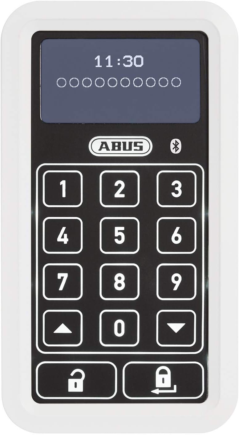 ABUS WINTECTO One Window Drive - Smart Window Handle & HomeTec Pro Bluetooth Keyboard CFT3100 - Code Input to Open the Front Door - For HomeTec Pro Bluetooth Door Lock Drive CFA3100 - White