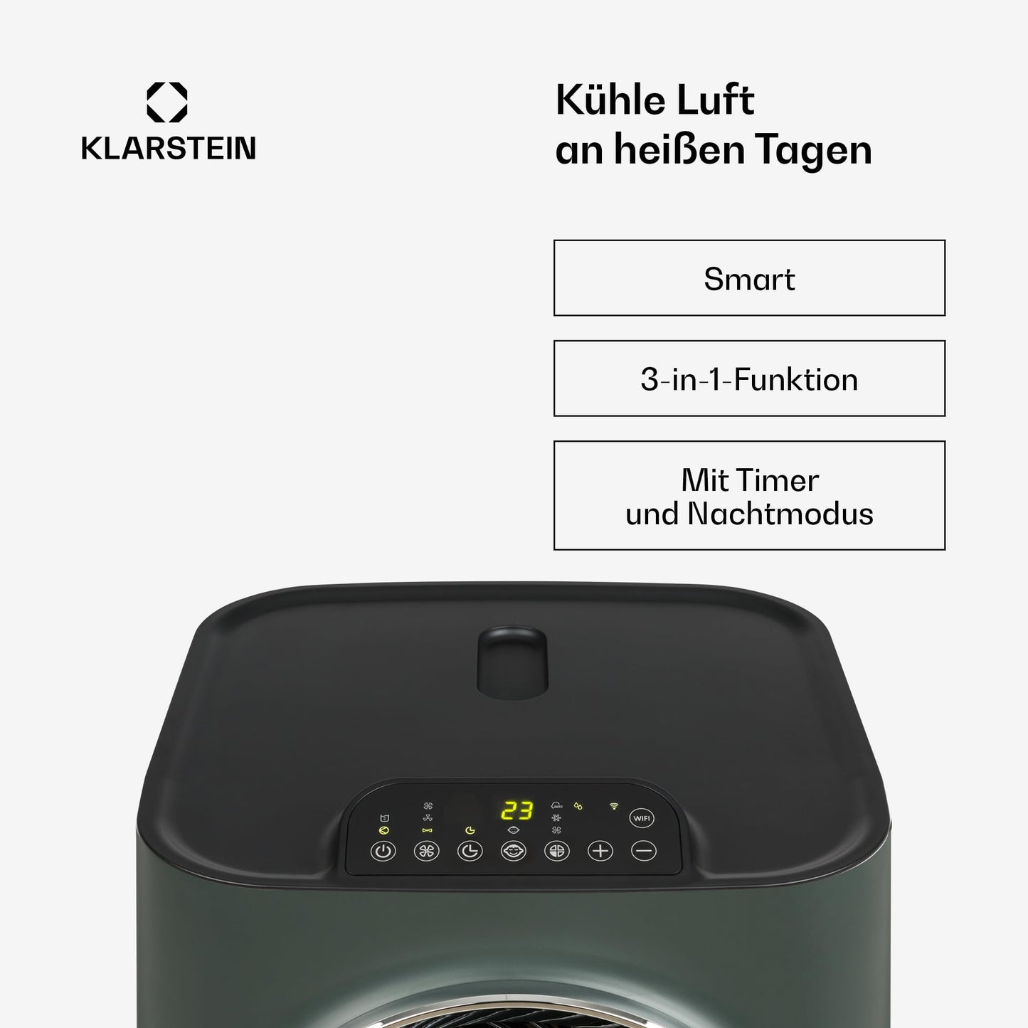 Klarstein Kraftwerk Smart 10K Mobiles Klimagerät – 10000 BTU, 29-49 m², App & Alexa Steuerung