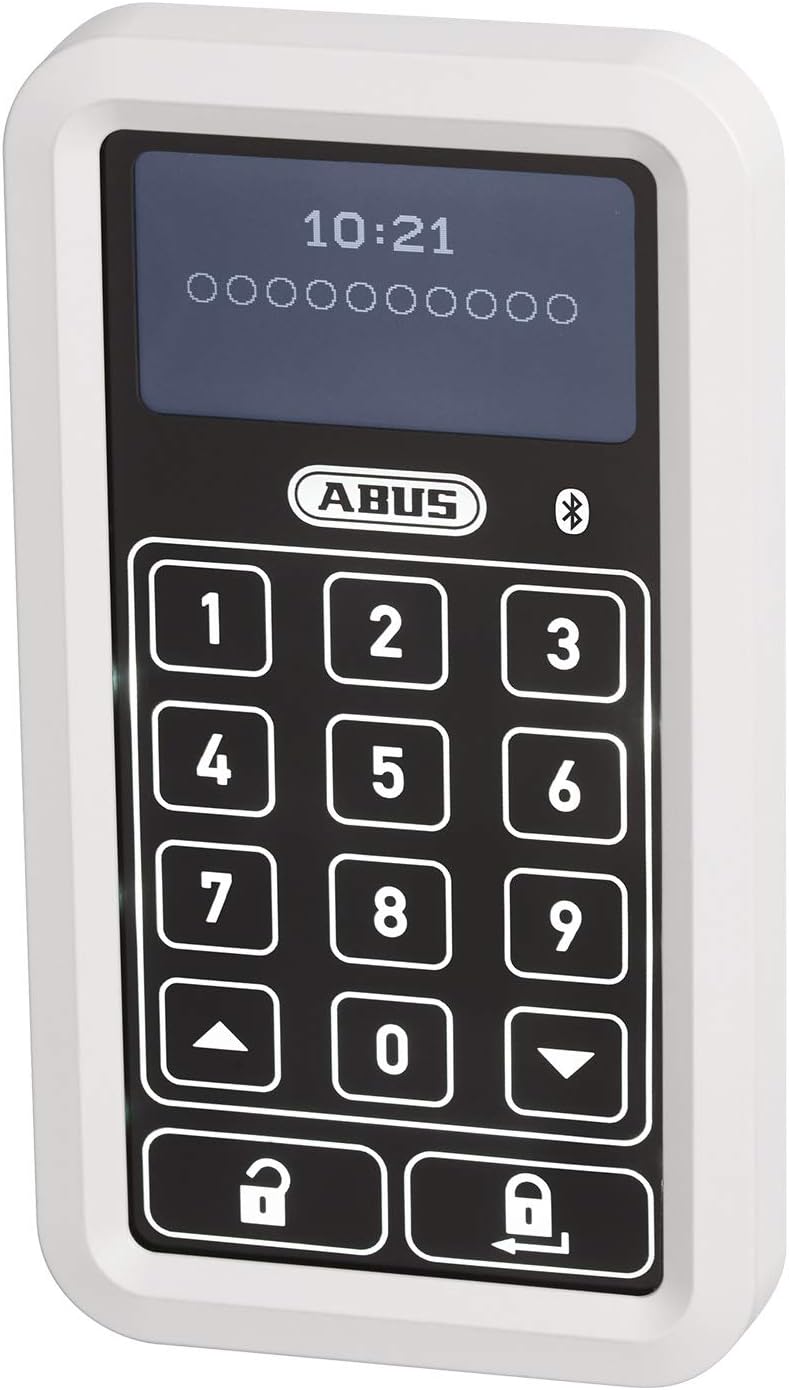 ABUS WINTECTO One Window Drive - Smart Window Handle & HomeTec Pro Bluetooth Keyboard CFT3100 - Code Input to Open the Front Door - For HomeTec Pro Bluetooth Door Lock Drive CFA3100 - White