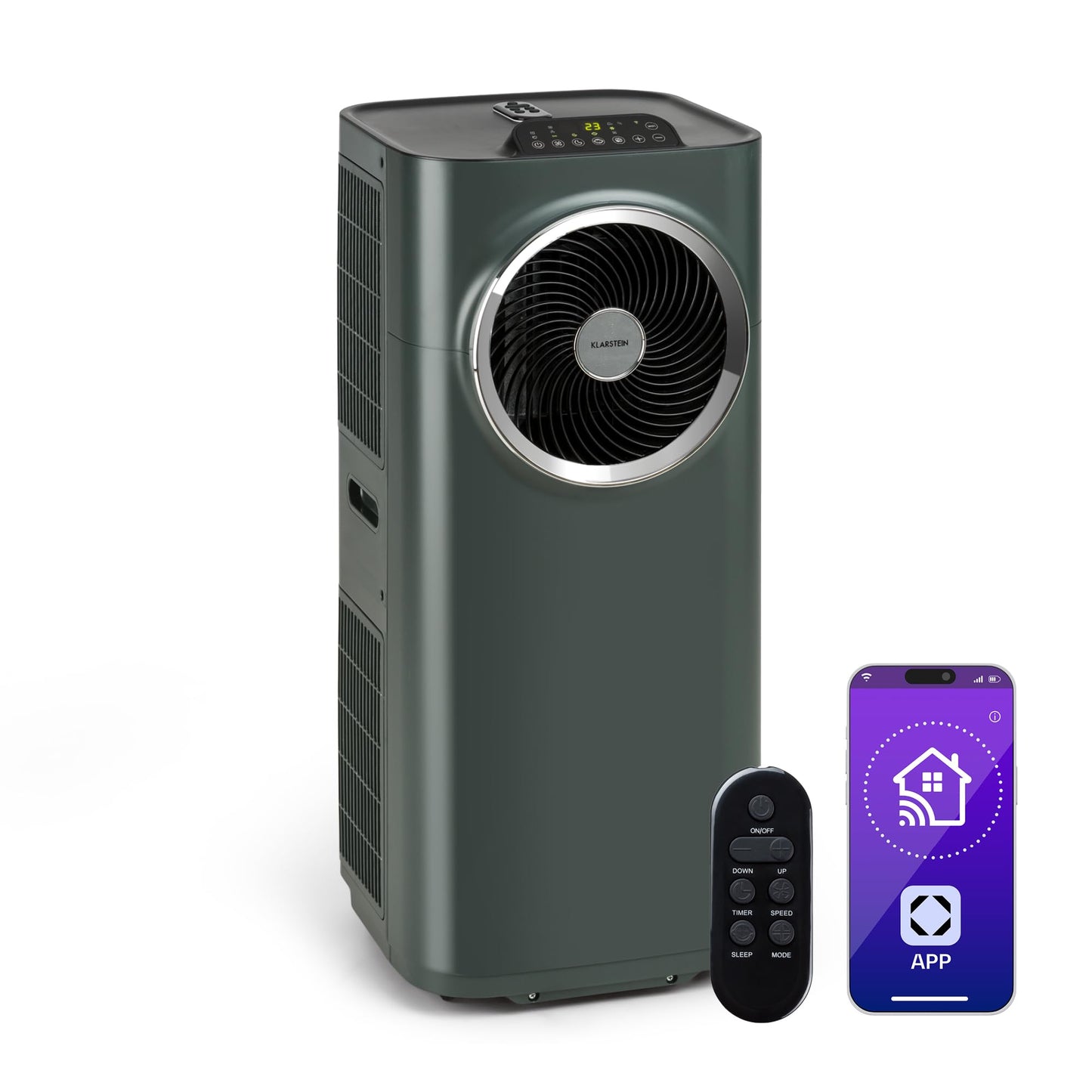 Klarstein Kraftwerk Smart 10K Mobiles Klimagerät – 10000 BTU, 29-49 m², App & Alexa Steuerung