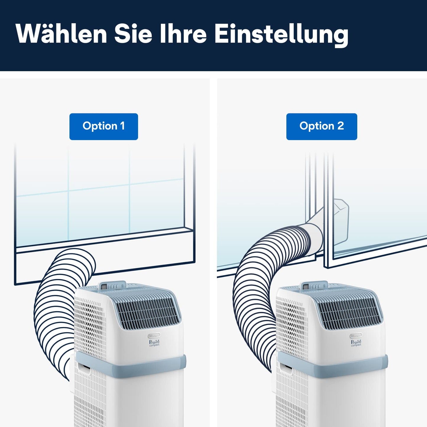 De'Longhi Pinguino Compact ES72 YOUNG, Mobiles Klimagerät, 8.300 BTU/h