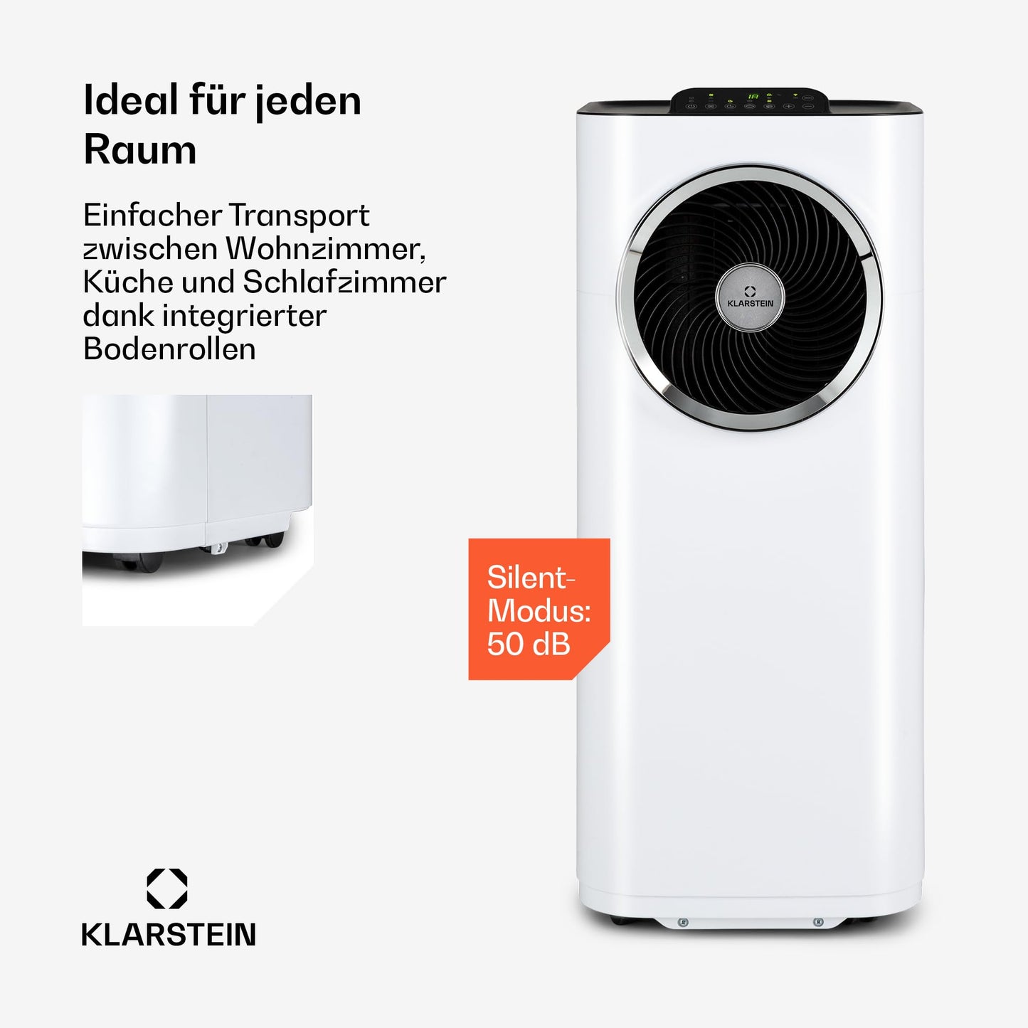 Klarstein Kraftwerk Eco Smart 11 Mobiles Klimagerät – 11,500 BTU, 35-59 m², WiFi & App-Steuerung