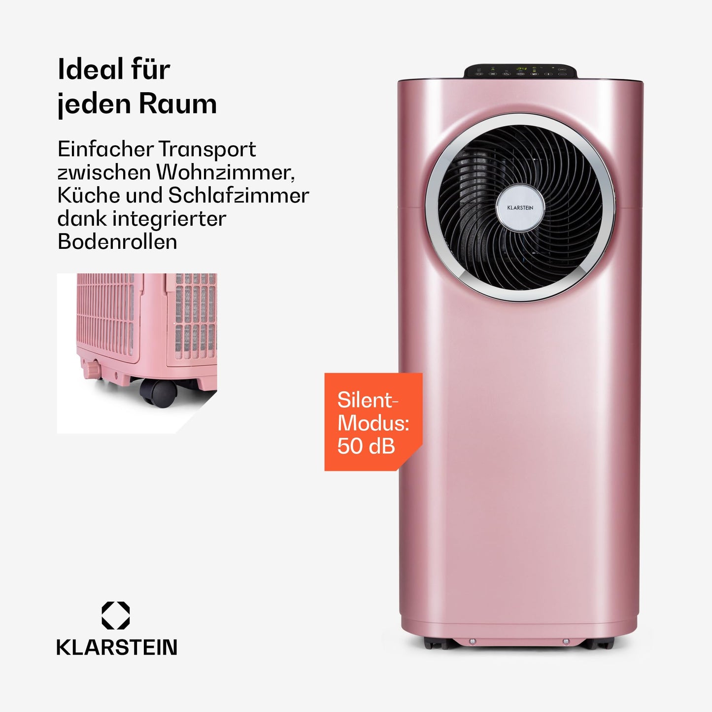 Klarstein Kraftwerk Smart 12K Mobiles Klimagerät – 12000 BTU, 35-59 m², App & Alexa Steuerung