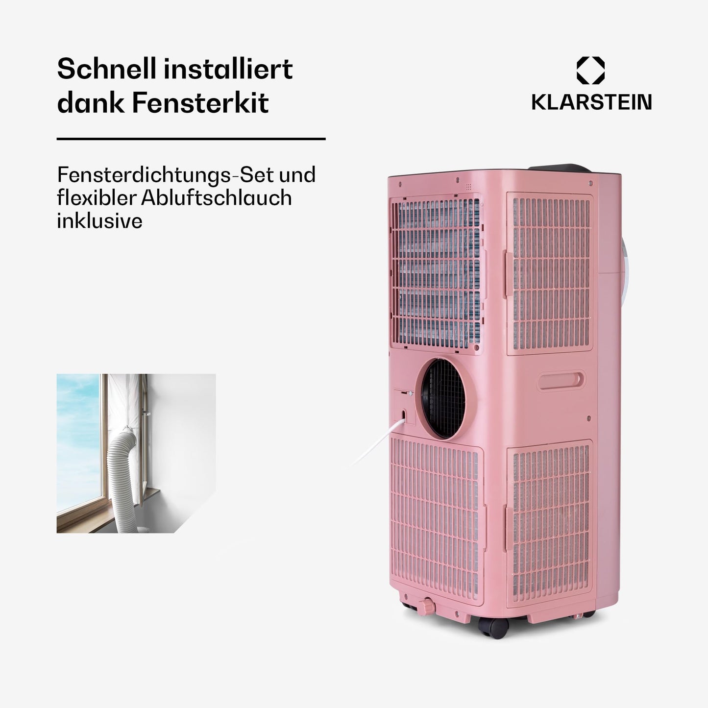 Klarstein Kraftwerk Smart 12K Mobiles Klimagerät – 12000 BTU, 35-59 m², App & Alexa Steuerung