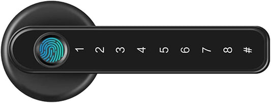 Fingerprint Door Electric Locking Smart Compatible Password Handle Lock App Unlock Keyless Entry Works (SVART) Octopus Feet