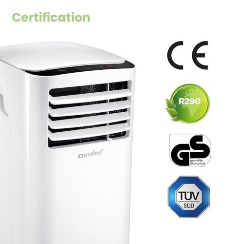 Comfee Mobiles Klimagerät MPPH-09CRN7, 9000 BTU 2,6kW, Kühlen&Ventilieren&Entfeuchten, Raumgröße bis 88m³(33㎡)