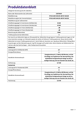 COSTWAY Klimaanlage mobil 16000BTU, Klimagerät mit Abluftschlauch