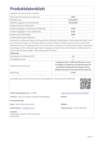 Dreo Tragbare Klimaanlagen, 10.000 BTU AC Einheit für Schlafzimmer mit Drainagefreier Kühlung, APP/Stimme/Fernbedienung
