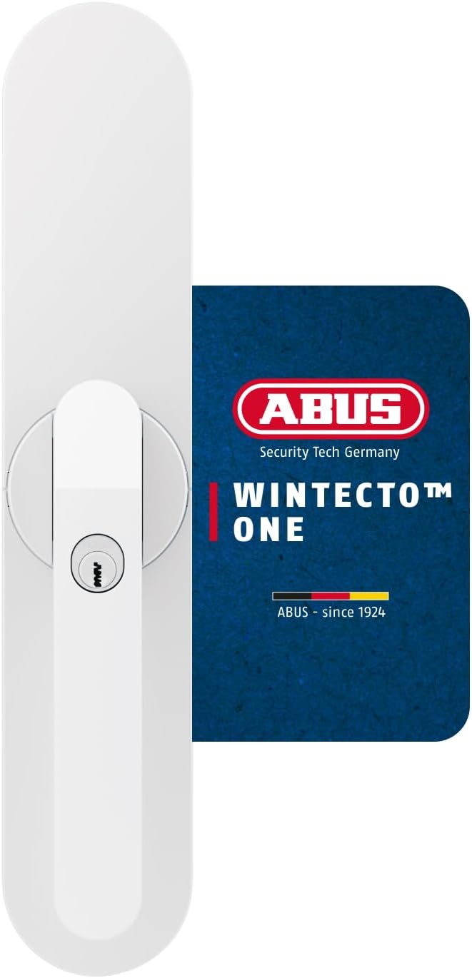 ABUS WINTECTO One Window Drive - Smart Window Handle & HomeTec Pro Bluetooth Keyboard CFT3100 - Code Input to Open the Front Door - For HomeTec Pro Bluetooth Door Lock Drive CFA3100 - White