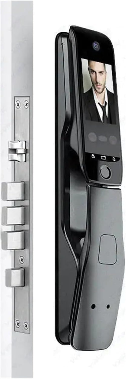 Tuya APP Fernbedienung Sprachsprechanlage 3D Gesichtserkennung Smart Türschloss mit Kamera Palmprint Passwort Smart Lock (Farbe: 30240 Zwei Batterien, Größe: 1 Stück)