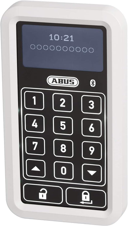 ABUS WINTECTO One Window Drive - Smart Window Handle & HomeTec Pro Bluetooth Keyboard CFT3100 - Code Input to Open the Front Door - For HomeTec Pro Bluetooth Door Lock Drive CFA3100 - White