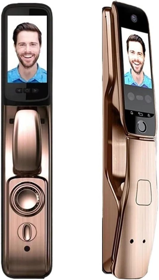 Tuya APP Fernbedienung Sprachsprechanlage 3D Gesichtserkennung Smart Türschloss mit Kamera Palmprint Passwort Smart Lock (Farbe: 30240 Zwei Batterien, Größe: 1 Stück)