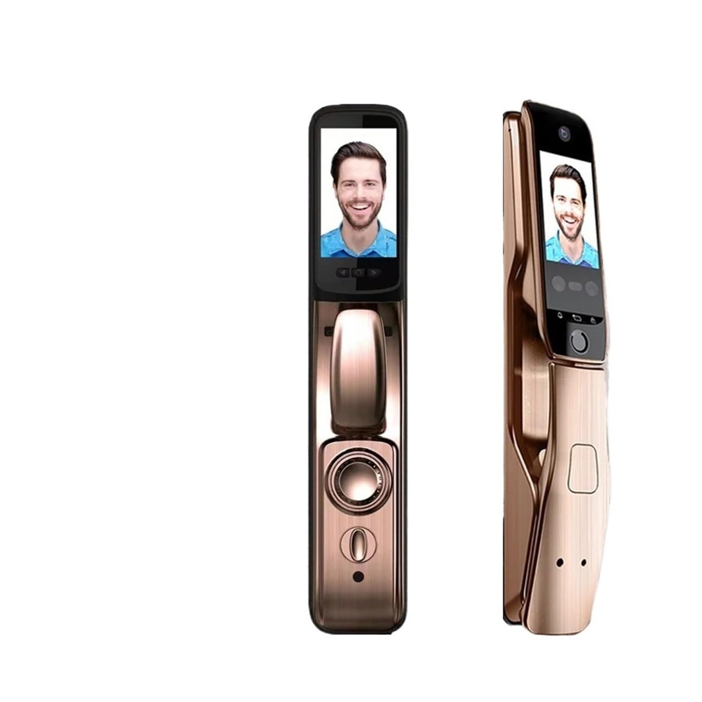 Tuya APP Fernbedienung Sprachsprechanlage 3D Gesichtserkennung Smart Türschloss mit Kamera Palmprint Passwort Smart Lock (Farbe: 30240 Zwei Batterien, Größe: 1 Stück)