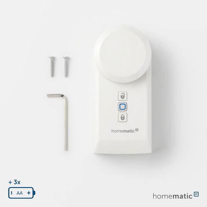Homematic IP Starter Set Mini Zutritt, Smart Home, elektronisches Türschloss, Smart Lock, steuerbar per App, Alexa & Google Assistant + Homematic IP Keypad, Haustür öffnen und Schließen mit Zahlencode