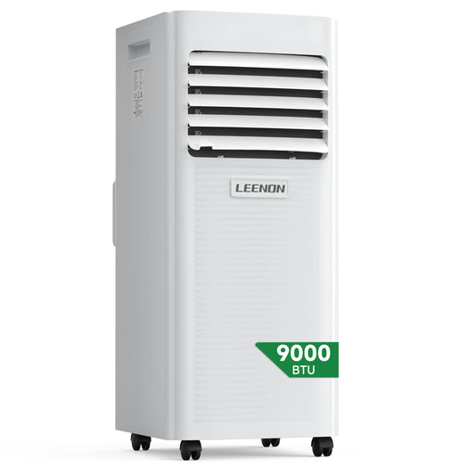 Klimaanlage Mobil 9000 BTU, LEENON Mobil Klimagerät 4 in 1 Kühlen Entfeuchten Ventilato& Schlafmodus, 2.6KW Mobile Klimaanlage mit Abluftschlauch