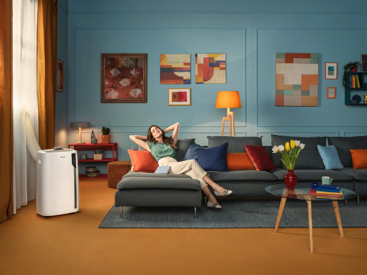 De'Longhi Pinguino mobile Klimaanlage PACEL110ERFWiFi, mobiles Klimagerät, Räume bis 100 m³, Entfeuchtungsfunktion, 11.000 BTU/h