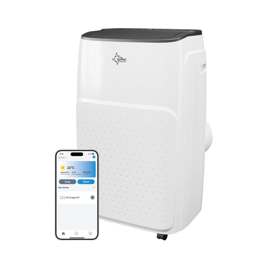 SUNTEC Mobiles Klimagerät Impuls 3.5 Eco R290 – Klimaanlage mobil mit Abluftschlauch – Kühler und Entfeuchter für Räume