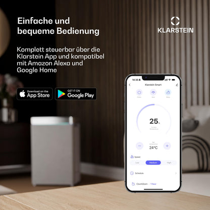 Klarstein Kraftwerk Eco Smart 11 Mobiles Klimagerät – 11,500 BTU, 35-59 m², WiFi & App-Steuerung