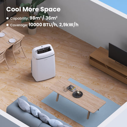 Comfee Mobiles Klimagerät Umweltfreundliches KältemittelPro, 3-in-1 Klimaanlage mit Abluftschlauch, Kühlen und Entfeuchten und Ventilieren