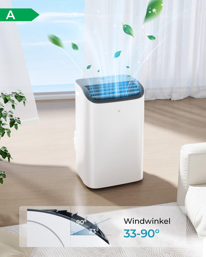 EUHOMY Mobile Klimaanlage 12000 BTU mit Abluftschlauch | 3-in-1 Mobiles Klimagerät