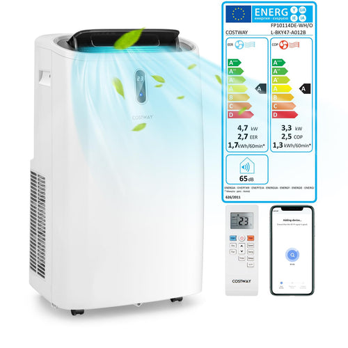COSTWAY Klimaanlage mobil 16000BTU, Klimagerät mit Abluftschlauch