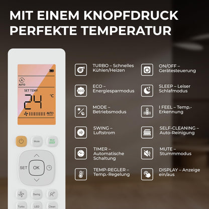 Kältebringer R290 Split Klimaanlage - 12000 BTU - 3,4 kW - Propan Klimagerät mit Heizfunktion