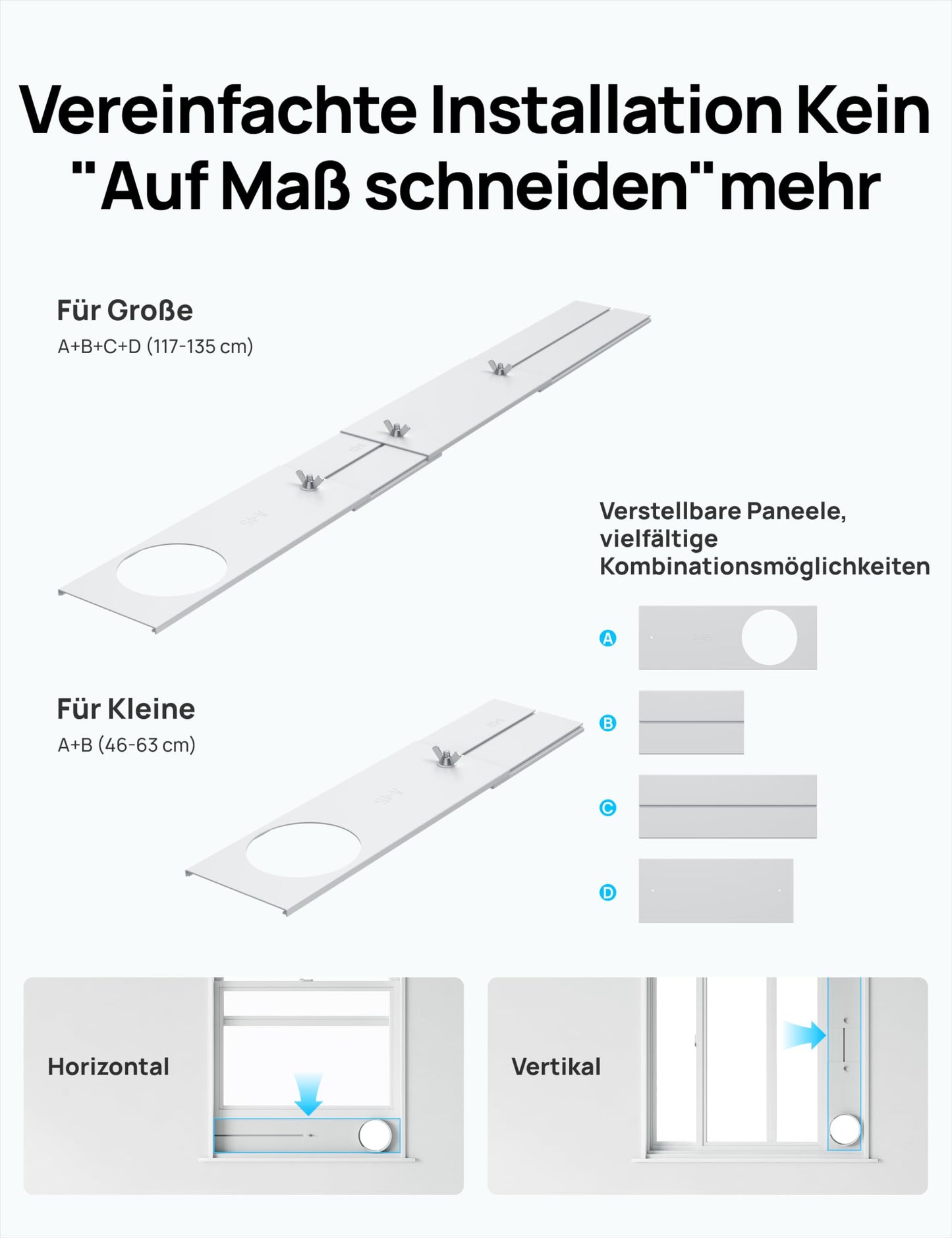 Dreo Tragbare Klimaanlagen, 12.000 BTU Klimaanlage für Schlafzimmer mit abflussfreier Kühlung, APP/Stimme/Fernbedienung