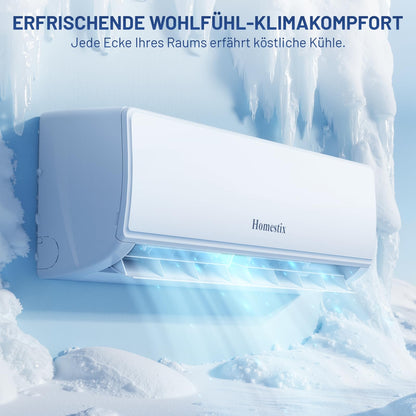 Split Klimaanlage 12000 BTU，4-in-1-Kältegerät mit Heizen, Kühlen, Entfeuchten und Lüften