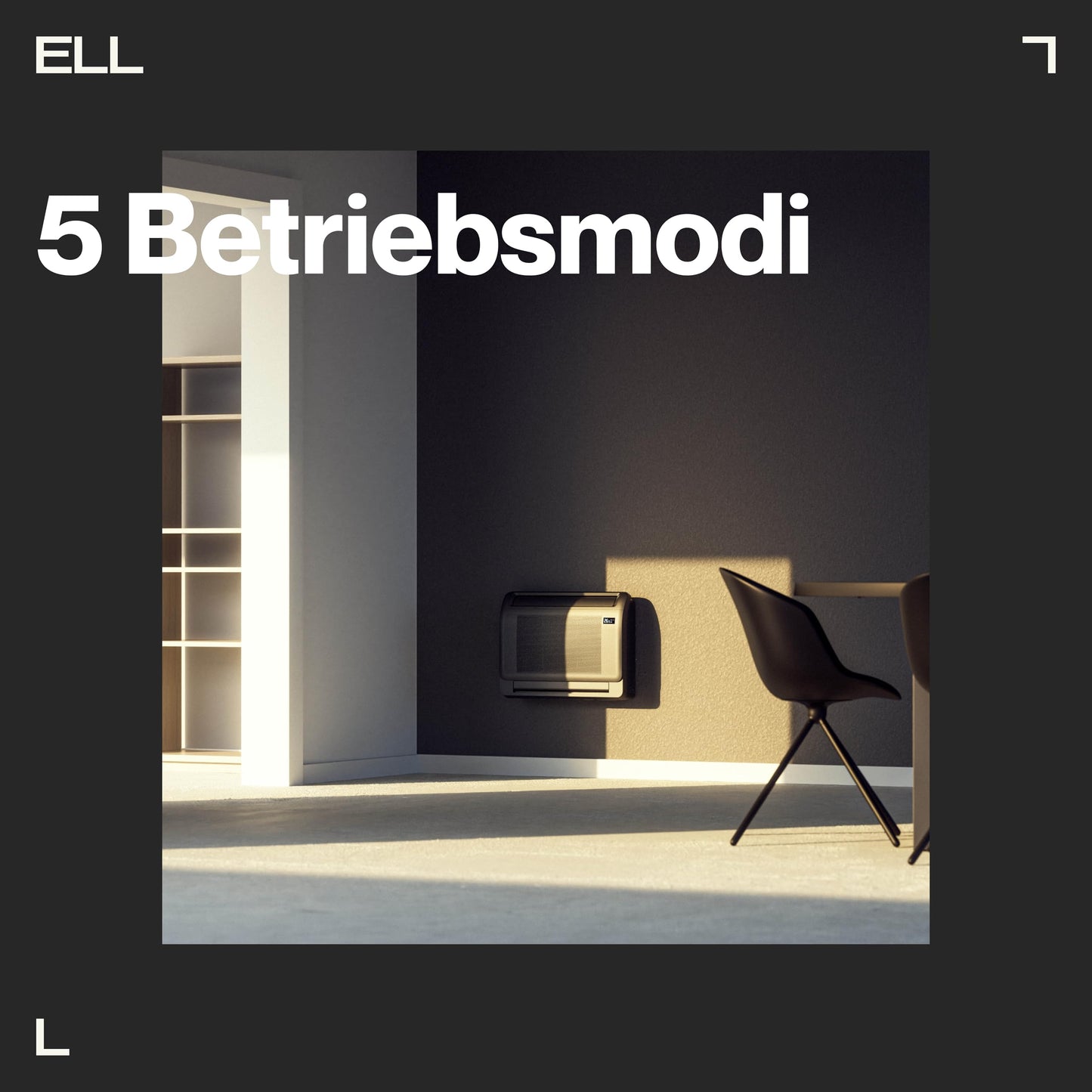 ELL Split-Klimaanlage 9000 BTU Kühlleistung & 13000 BTU Heizleistung