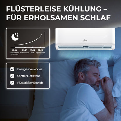Kältebringer R290 Split Klimaanlage - 12000 BTU - 3,4 kW - Propan Klimagerät mit Heizfunktion