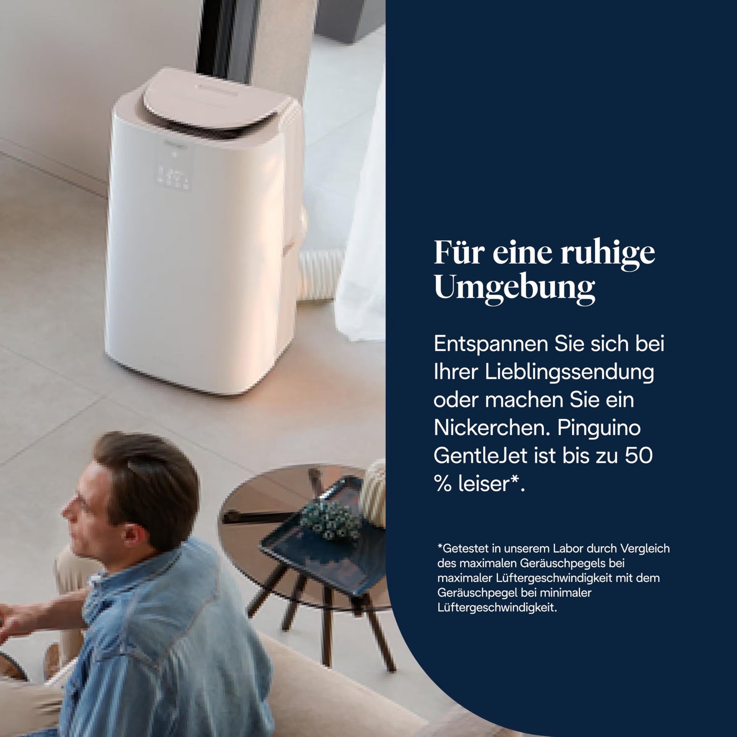 De'Longhi Pinguino GentleJet PAC AP98 mobile Klimaanlage, leise & tragbar, 11.500 BTU/h
