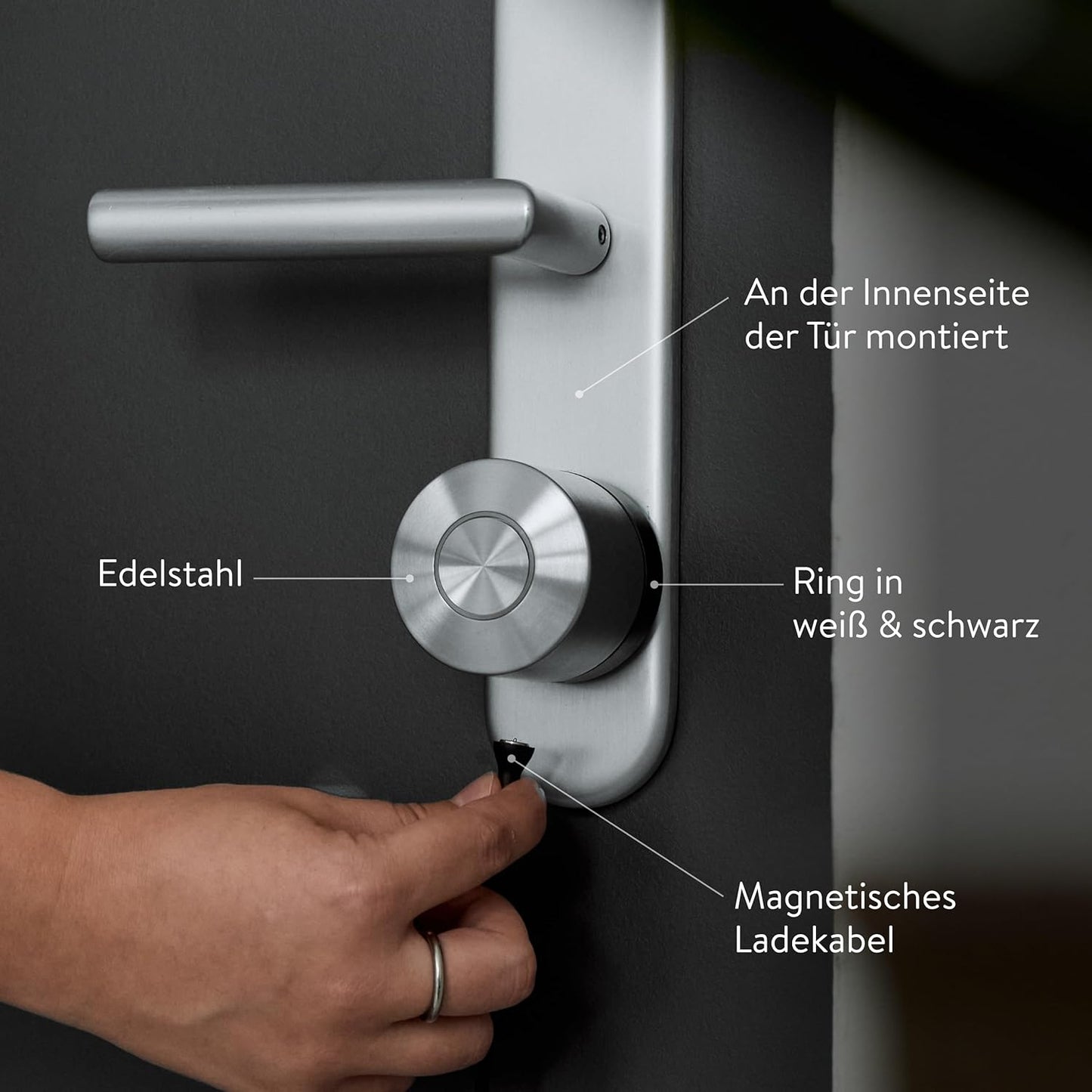 Nuki Smart Lock Ultra Electronic Door Lock with Bluetooth, WiFi & Matter for Effortless Integration into Smart Home, Remote Access Door Unlock with 3 Different Lock Modes